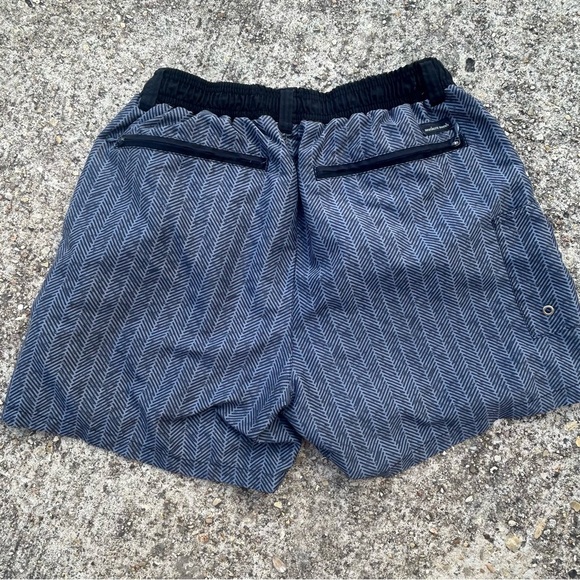 Southern Marsh Black and Gray Herringbone Swim Trunks - Picture 5 of 5